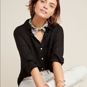 Anthropologie cloth & stone linen button-down